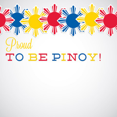 Obraz premium Line Philippine Independence Day card in vector format.