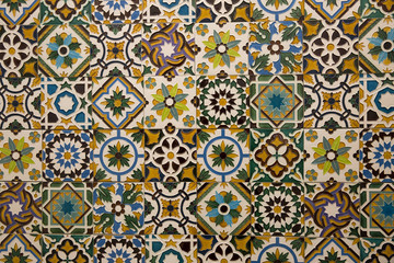 Traditional ornate portuguese decorative tiles
