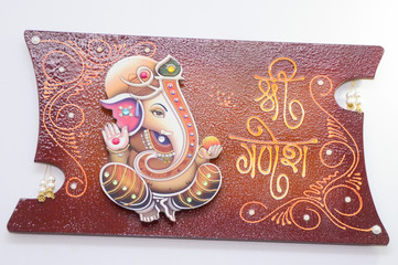 Wooden Frame Of Loard Ganesha