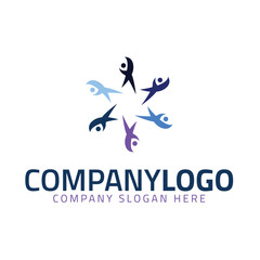 Human Team Logo - Social Company