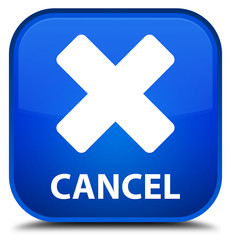 Cancel blue square button
