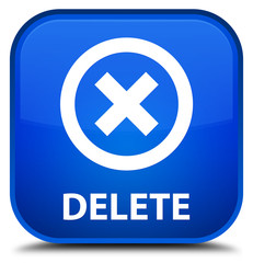 Fototapeta premium Delete blue square button