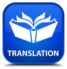 Translation blue square button
