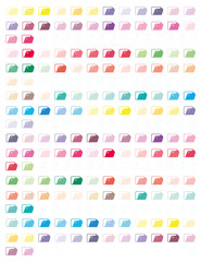 Folder Set Minimalistic,Flat Design.Printable planner ,stickers for planner,journaling,school office,scrapbook.Isolated.Vector set elements.