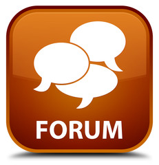 Forum (comments icon) brown square button