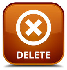 Delete brown square button