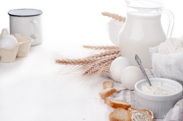 sour cream, crackers and dairy products