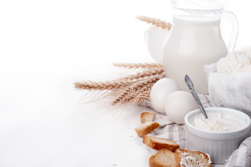 sour cream, crackers and dairy products