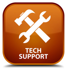 Tech support (tools icon) brown square button