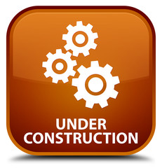 Under construction (gears icon) brown square button