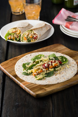 Grilled vegetables wraps