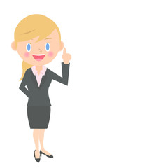 説明する女性会社員