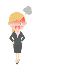怒る女性会社員