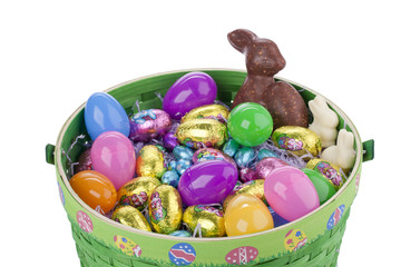 close-up image of easter basket.
