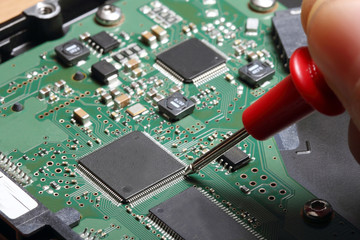 review board tester with probe