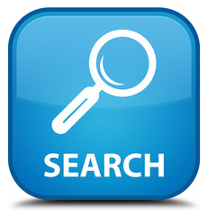 Search cyan blue square button
