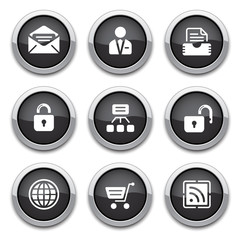 Black web icons