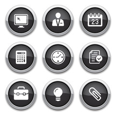 Fototapeta premium Black business & office icons