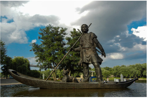 the monument to the first Gomel resident