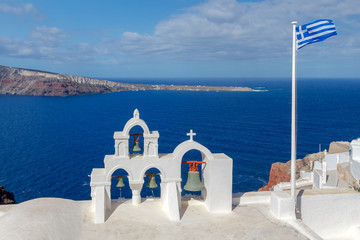 Oia. Church on Santorini.