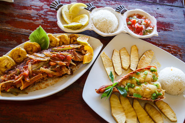 tropical seafood cuisine from nicaragua