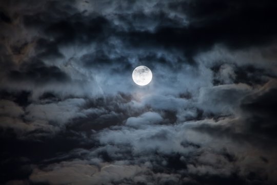 Moon on Cloudy night