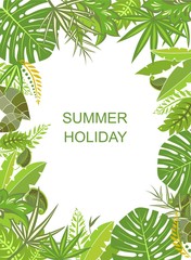 Tropical green vertical poster