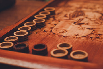 Board for a game of backgammon