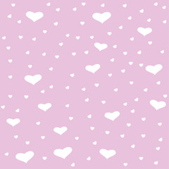 Seamless pink hearts
