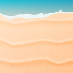 Summer background with beach sand and sea. Sand and sea vector illustration.