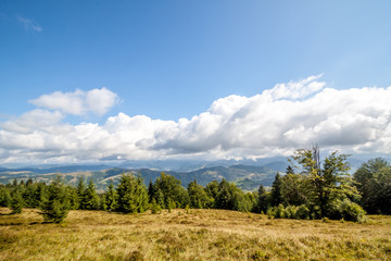 cloudy mountain landscape