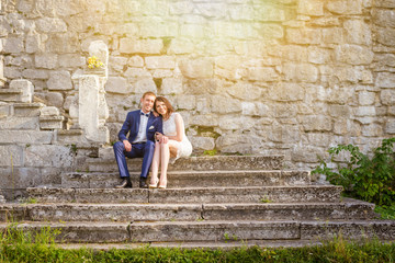 Young couple smiling