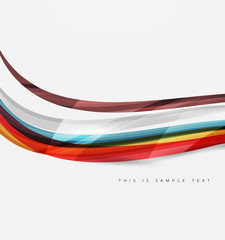 Color stripes with shiny light effects, wave line abstract background