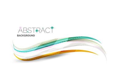 Colorful stripes wave composition, business template