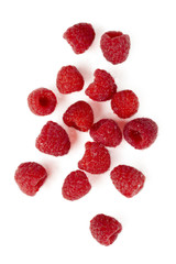 scattered raspberries
