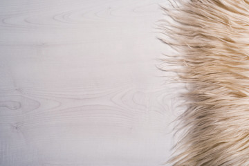 fur carpet on  floor 