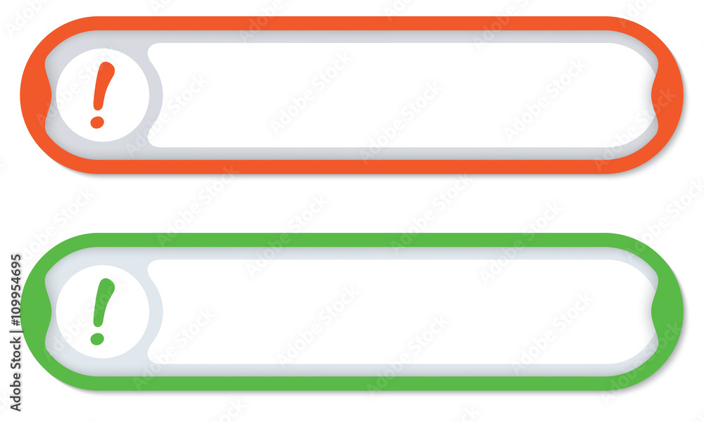 Poster colored frames for any text with exclamation mark
