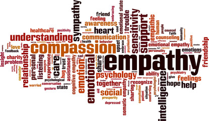 Empathy word cloud concept. Vector illustration