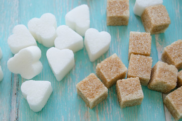 White and brown sugar, refined