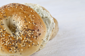 bagel bread with herb butter