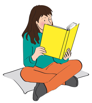 Adolescente leyendo un libro