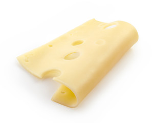 one piece of cheese sliced