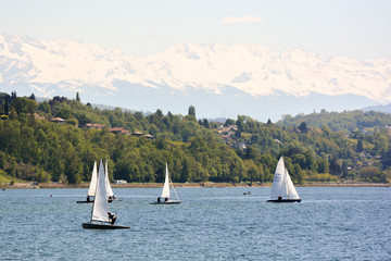 Championnat de France de la voile sur le Lac du Bourget à Aix les Bains en Savoie