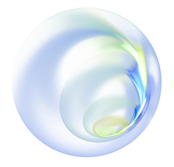 gas flame in the sphere. computer generated image
