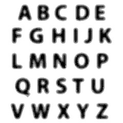 Black Alphabet Isolated