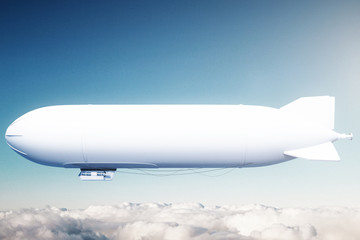 Naklejka premium White airship