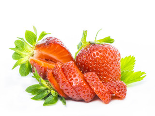 strawberry on white background