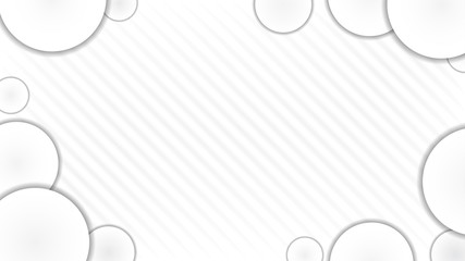 Abstract white background with circles and lines cut out of pape