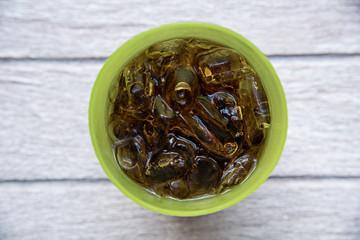 Cola with ice