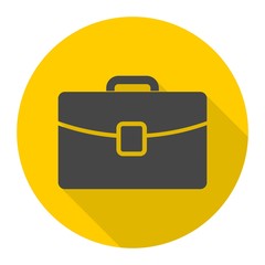 Briefcase icon with long shadow